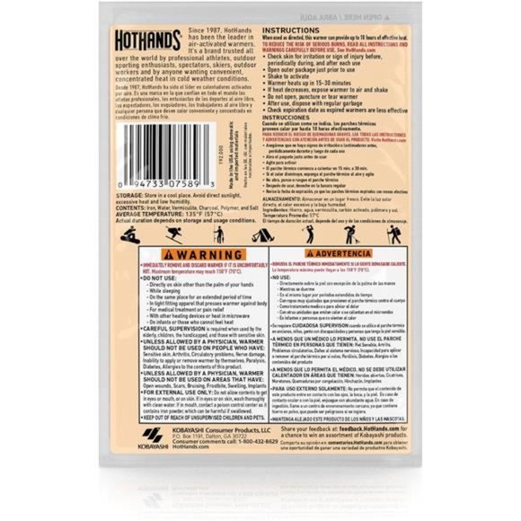 HotHands Body & Hand Super Warmers - Long Lasting Natural Odorless Air Activated - Picture 4 of 7